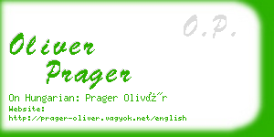 oliver prager business card